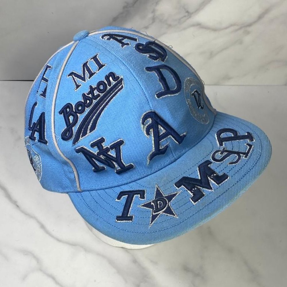 CITY HUNTER Hat Cap 7 1/2 NY DC Boston LA SF FL KC MI Atlanta US City Blue